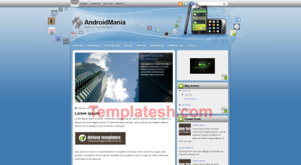 android mania blogger template