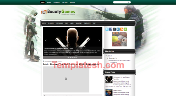 beauty games blogger template