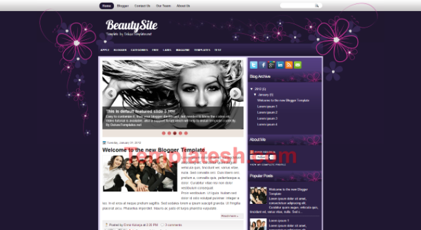 beauty site blogger template