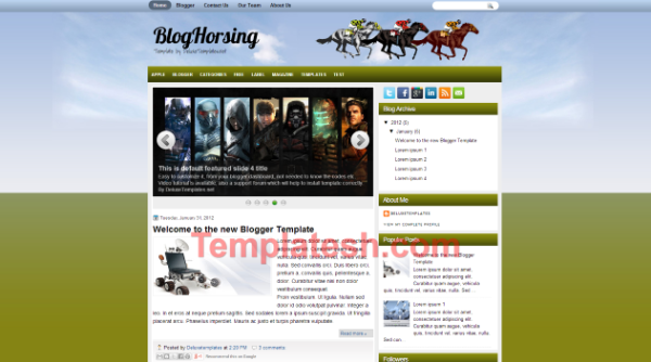 blog horsing blogger template