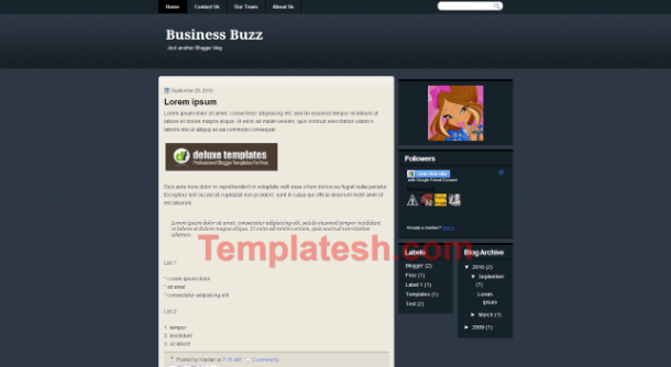 business buzz blogger template