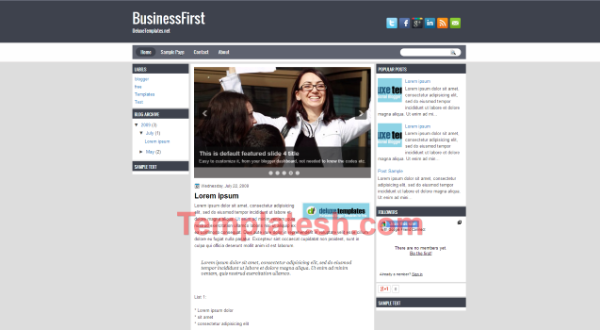 business first blogger template