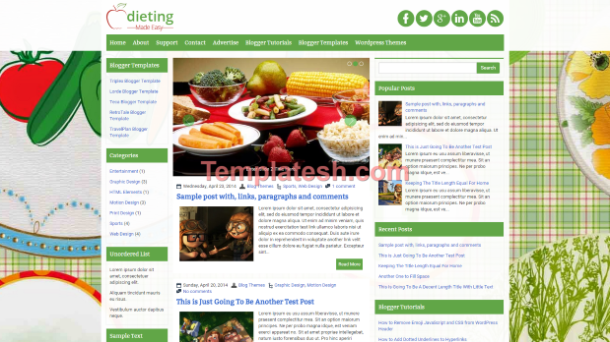 dieting made easy blogger template