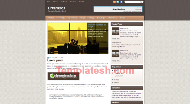 dream box blogger template