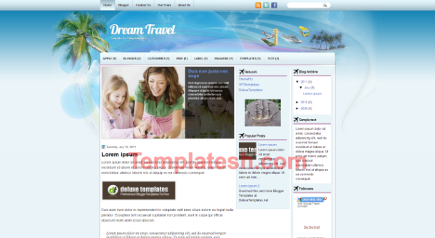 dream travel blogger template
