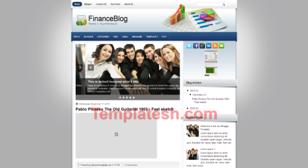 finance blog blogger template