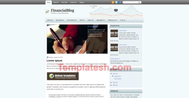 financial blog blogger template