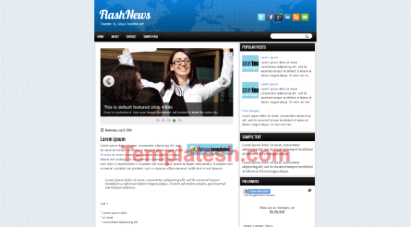 flashnews blogger template