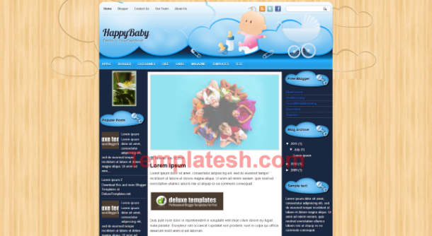 happy baby blogger template