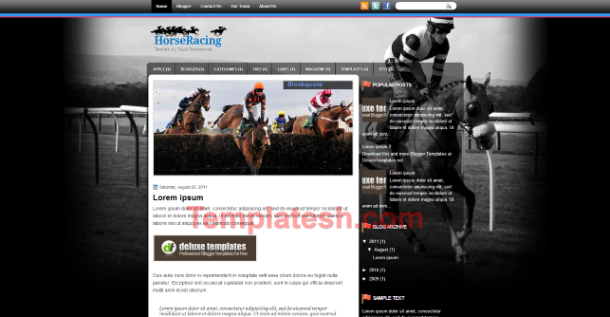 horse racing blogger template