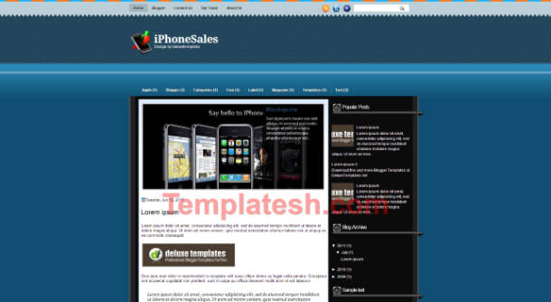 iphone sales blogger template