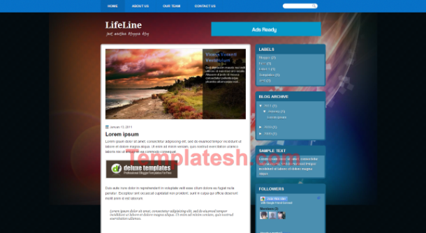 life line blogger template