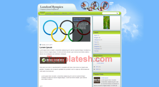 london olympics blogger template