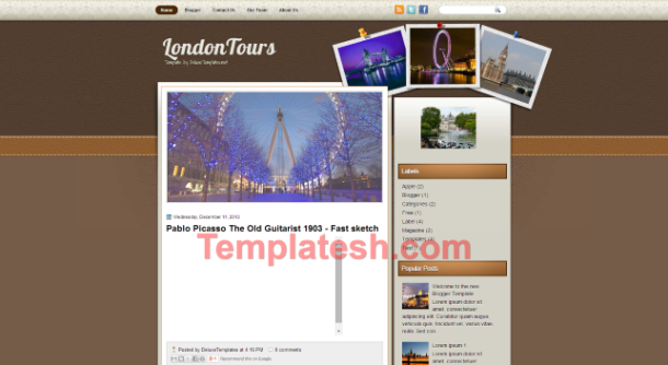 london tours blogger template