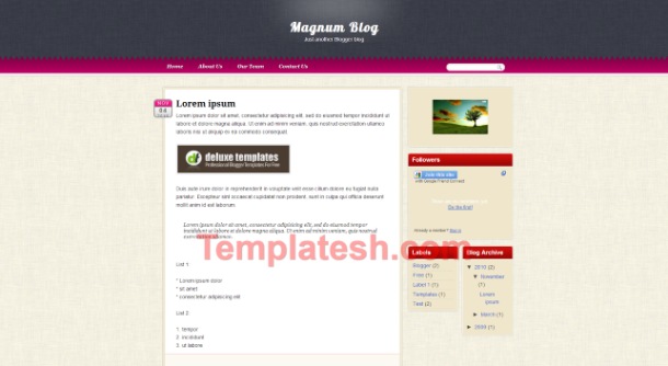 magnum blog blogger template