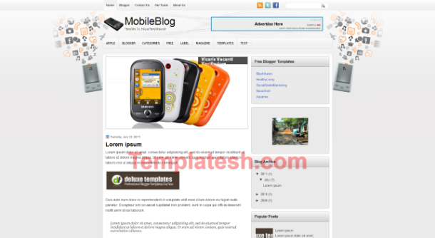 mobile blog blogger template