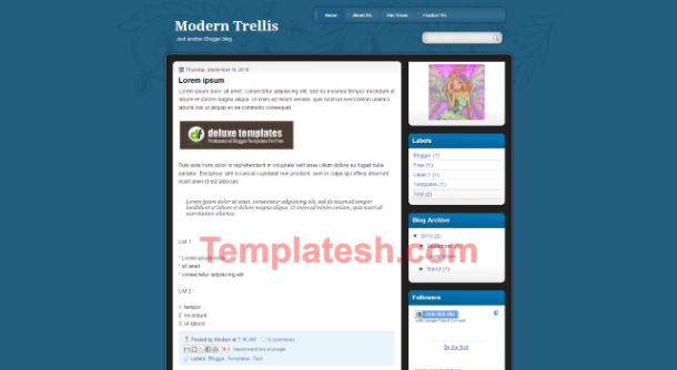 modern trellis blogger template