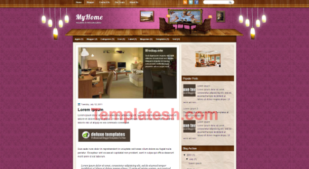 myhome blogger template