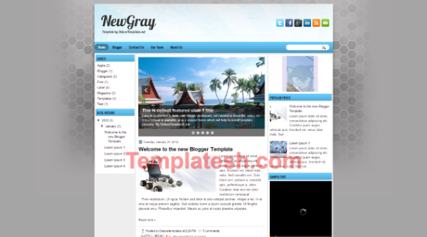 new gray blogger template
