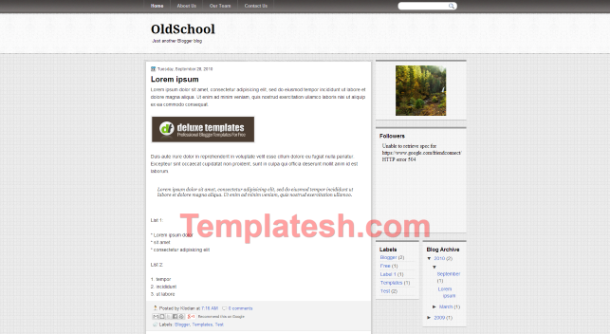 old school blogger template
