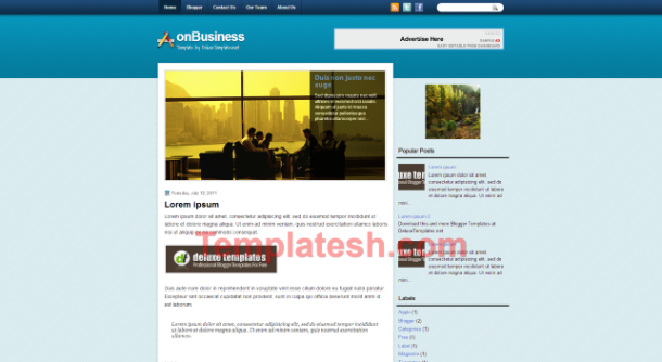 on business blogger template