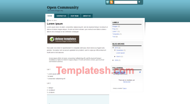 open community blogger template