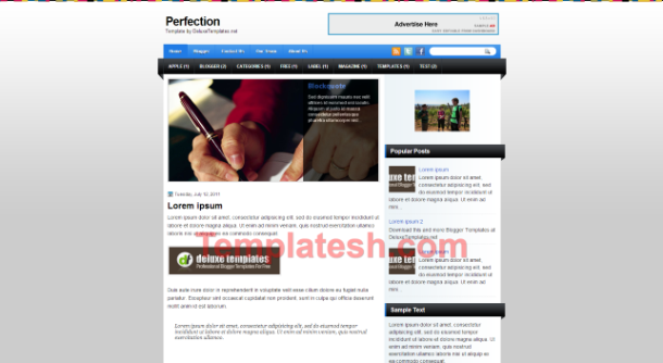 perfection blogger template