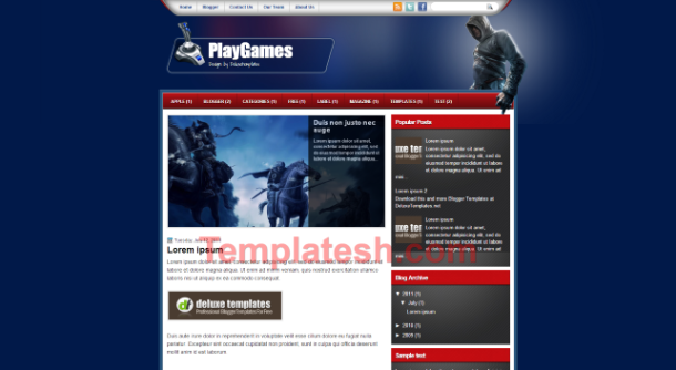 play games blogger template