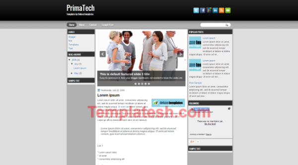 prima tech blogger template