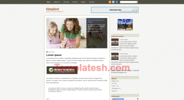 simplest blogger template