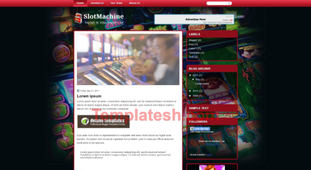 slot machine blogger template