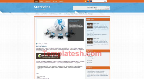 star point blogger template