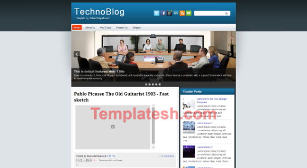 techno blog blogger template