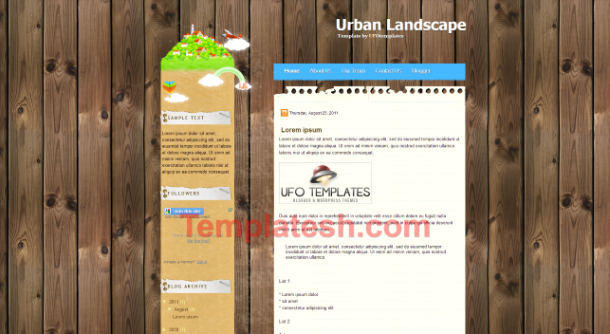 urban landscape blogger template