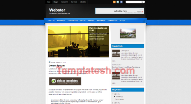webster blogger template