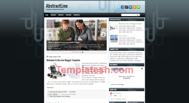abstract line blogger template