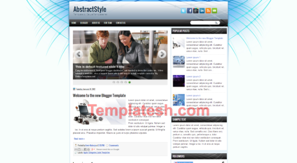 abstract style blogger template