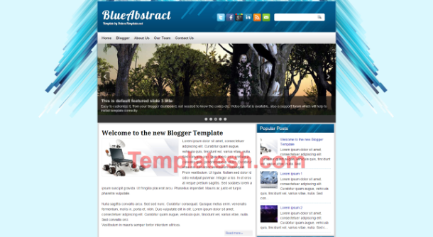 blue abstract blogger template