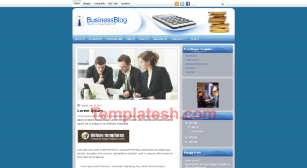 business blog blogger template