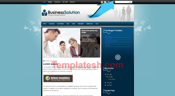 business solution blogger template
