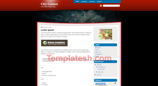 city games blogger template