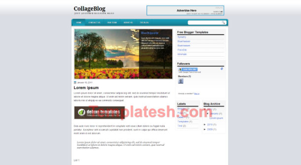 collage blogger template