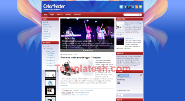 color vector blogger template