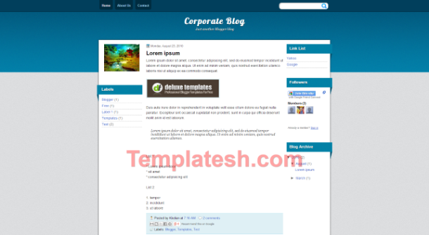 corporate blog blogger template