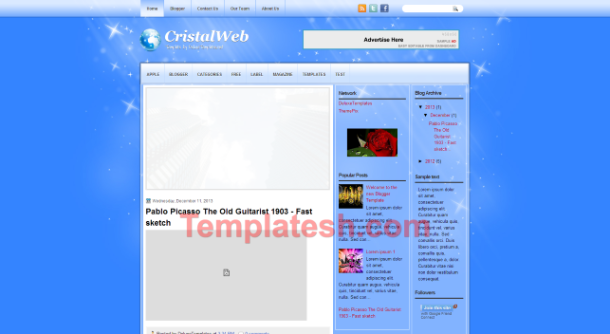 cristal web blogger template