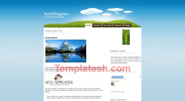 earthling two blogger template