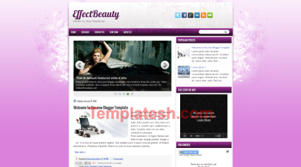 effect beauty blogger template