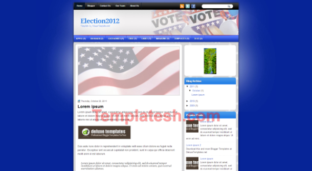 election 2012 blogger template