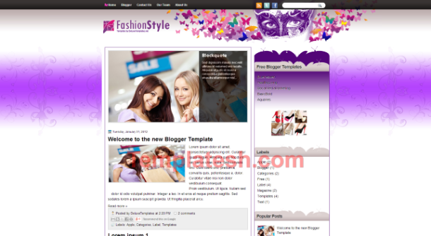 fashion style blogger template