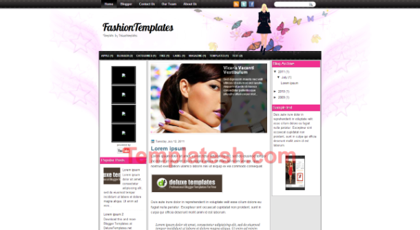 fashion templates blogger template